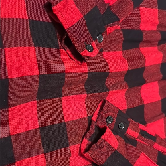 Universal threads women’s Red buffalo Plaid Button-Up Shirt xl - Picture 6 of 6